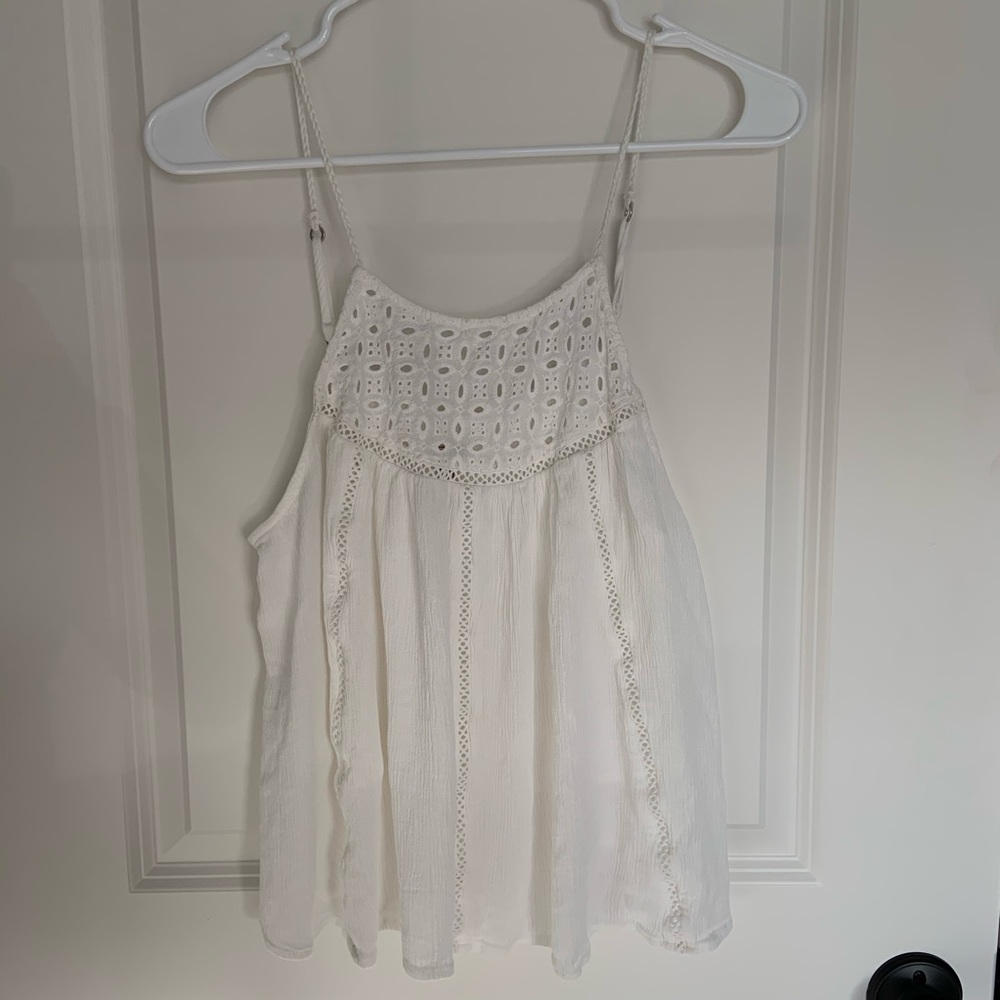 White Babydoll Tank Top